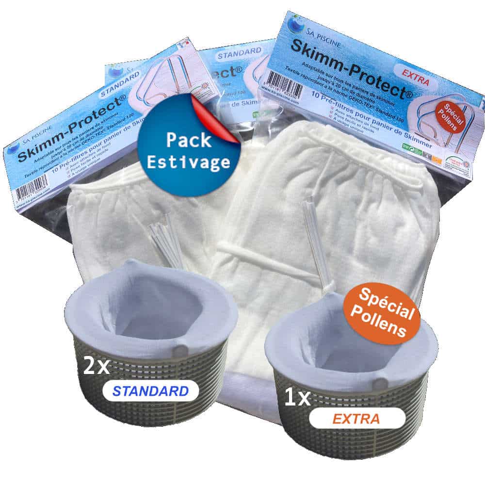 Chaussettes de Skimmer TUMALAGIA, Lot de 20 Piscine Skimmer, Piscine  Filtres en Tissu Réutilisable et Super Élastique pour Panier de Skimmer