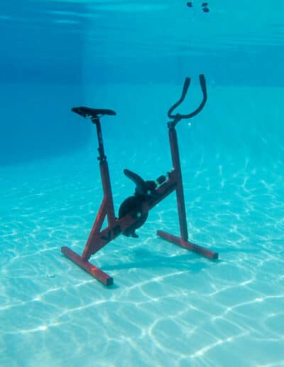 Aquabike v2 dans l'eau