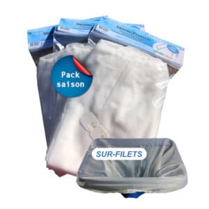 Sur-filets d’épuisette, pack de 3 lots